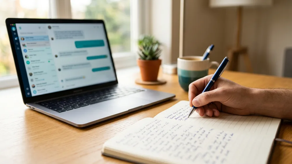 Writing emails that don't sound like AI: a human hand editing a machine draft