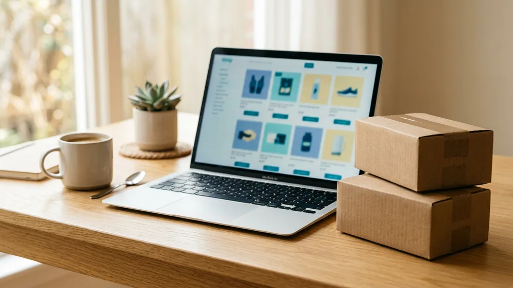 Ecommerce email marketing: store dashboard with parcels ready to ship