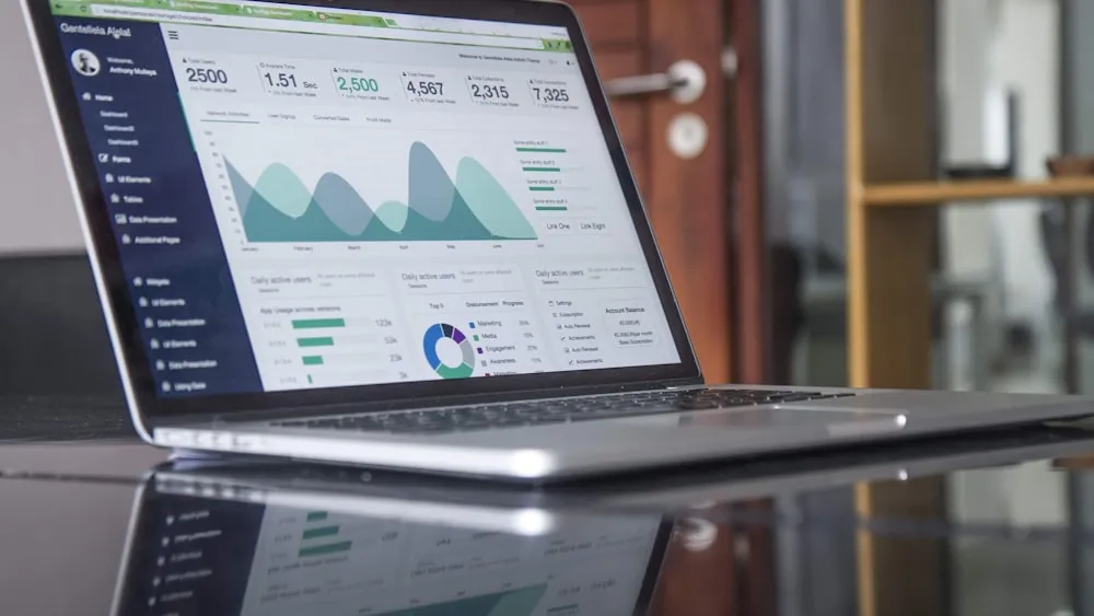A marketer reviewing email deliverability metrics on a dashboard