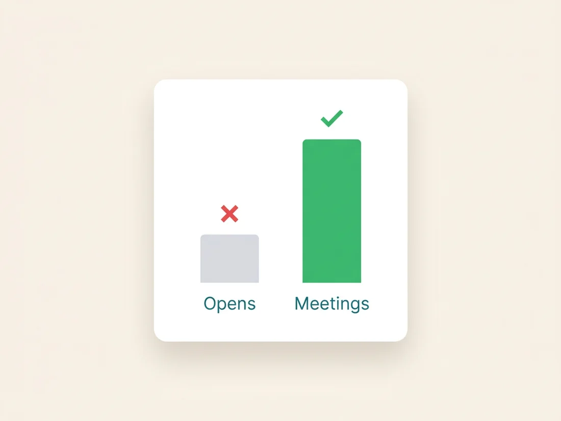 Cold email agency reporting judged on meetings booked rather than open rates