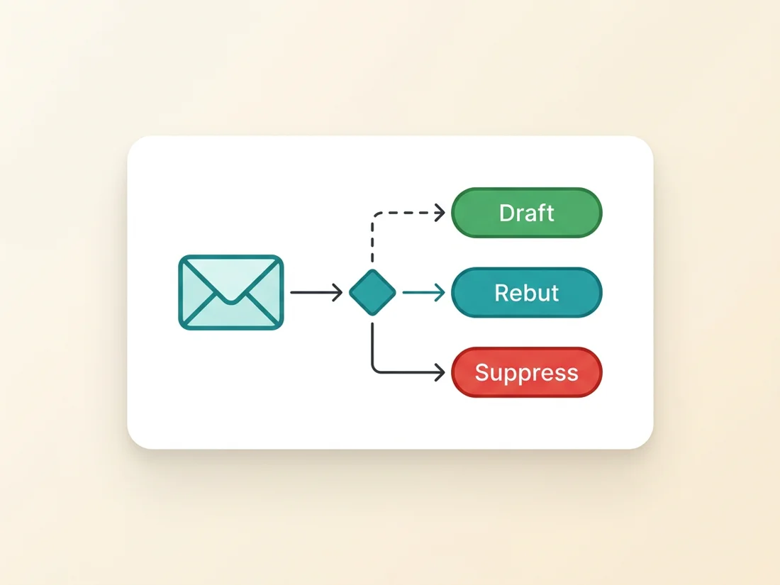 Reply automation branching a cold email conversation by intent
