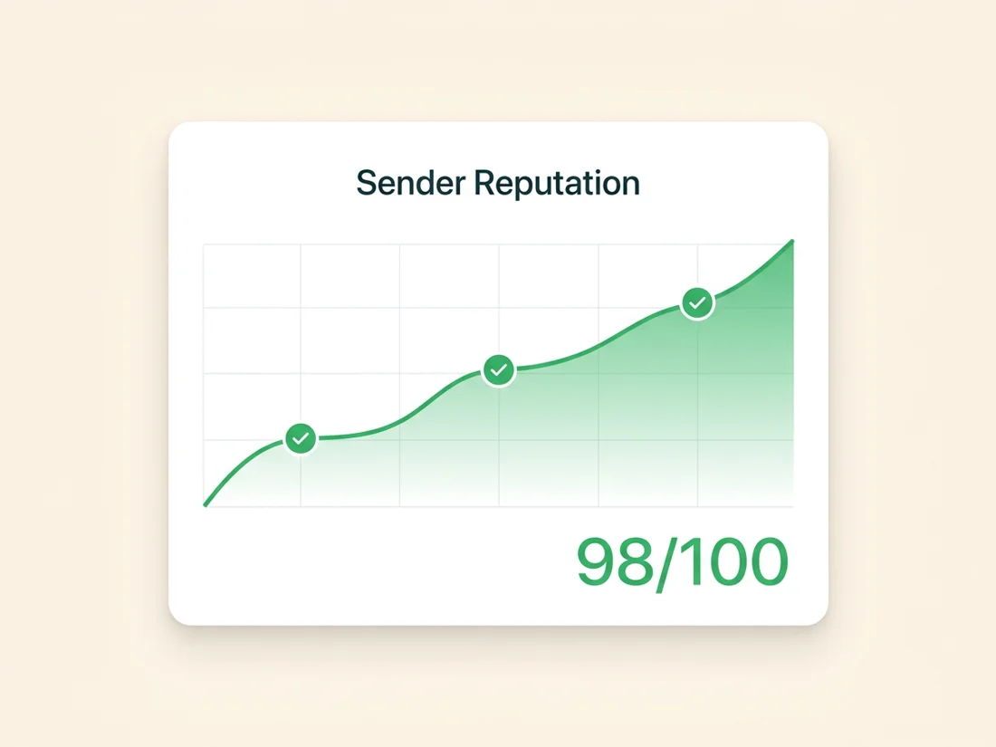 Benefits of email validation: sender reputation compounding upward on a clean list