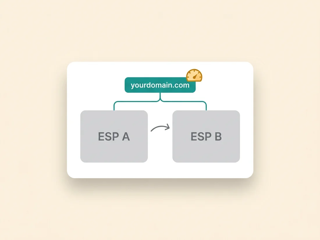 Email deliverability problems follow the domain: reputation stays attached to yourdomain.com across ESP A and ESP B