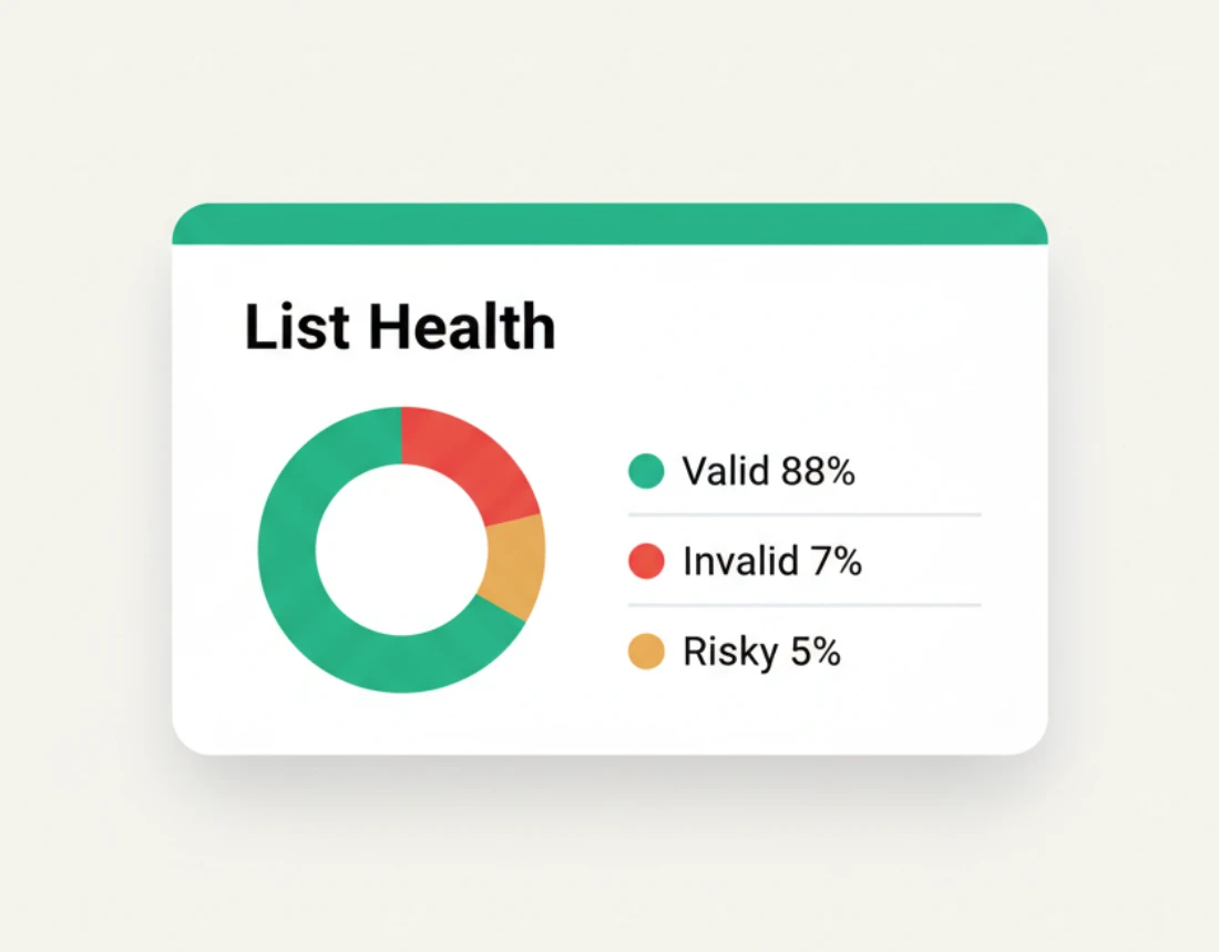 List health breakdown after verification