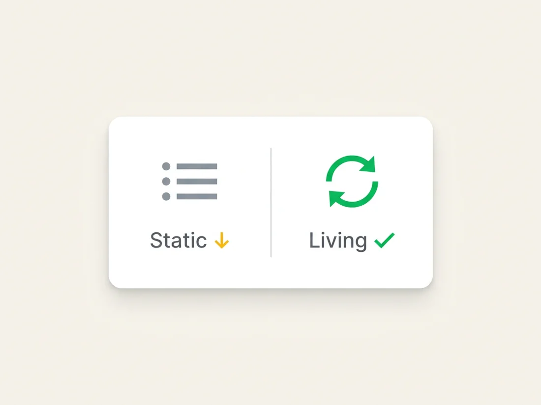 A static cold email list decaying while a living segment stays clean and current