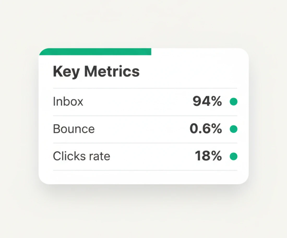 Key deliverability metrics at a glance