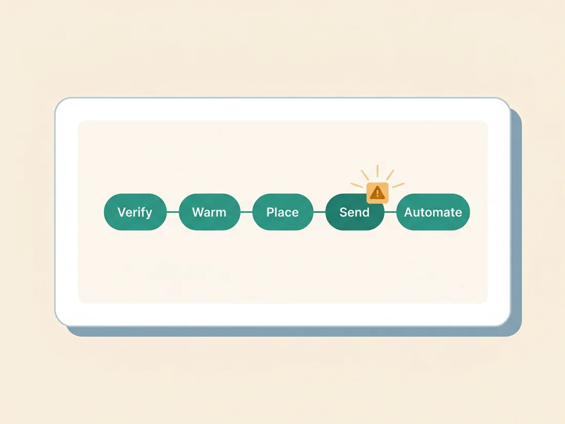 A sender reputation view connecting every stage of the cold email pipeline in one platform
