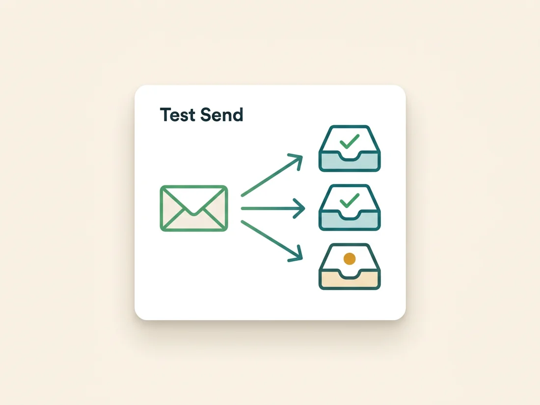 A seed-based inbox placement report showing where cold email lands by provider