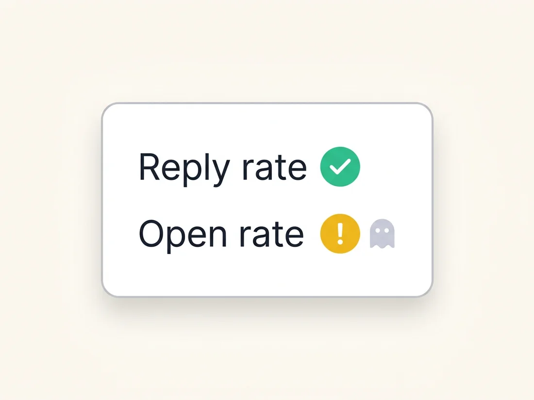 cold email reply rate and deliverability metrics dashboard replacing vanity open rate