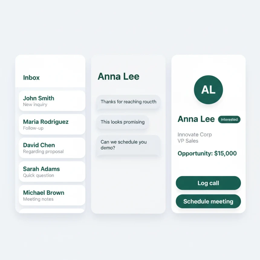 A unified inbox pulling every cold email reply into one view with CRM context