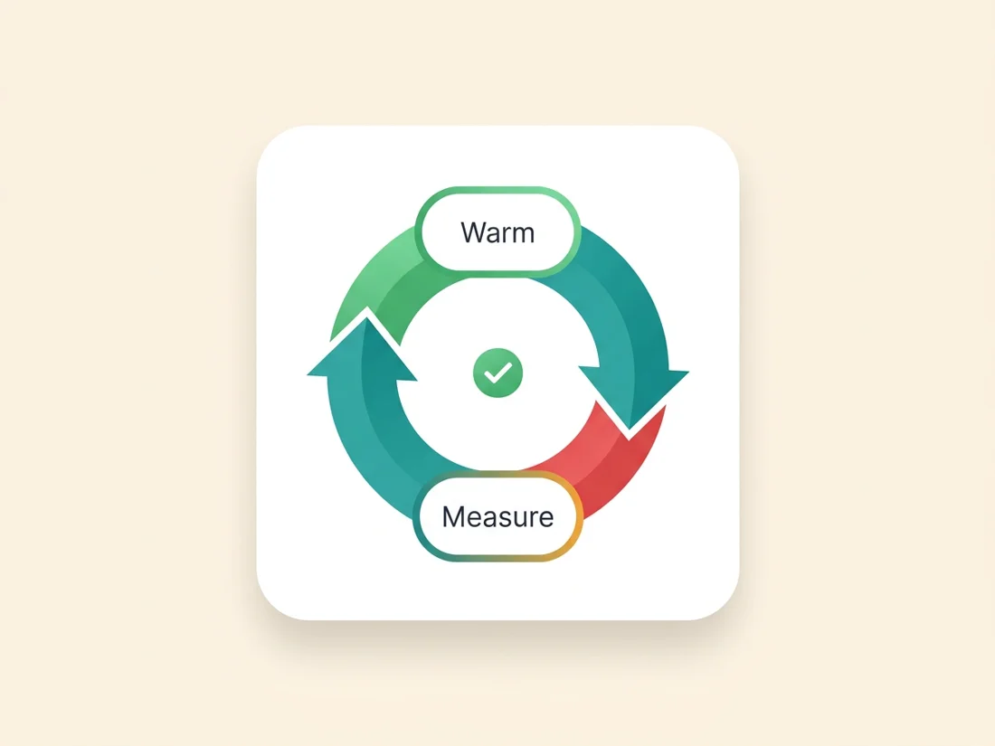 A seed-based placement report showing where warmed cold email lands by provider and folder