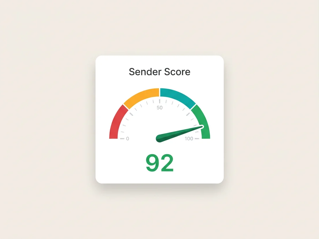 Sender score in the healthy range